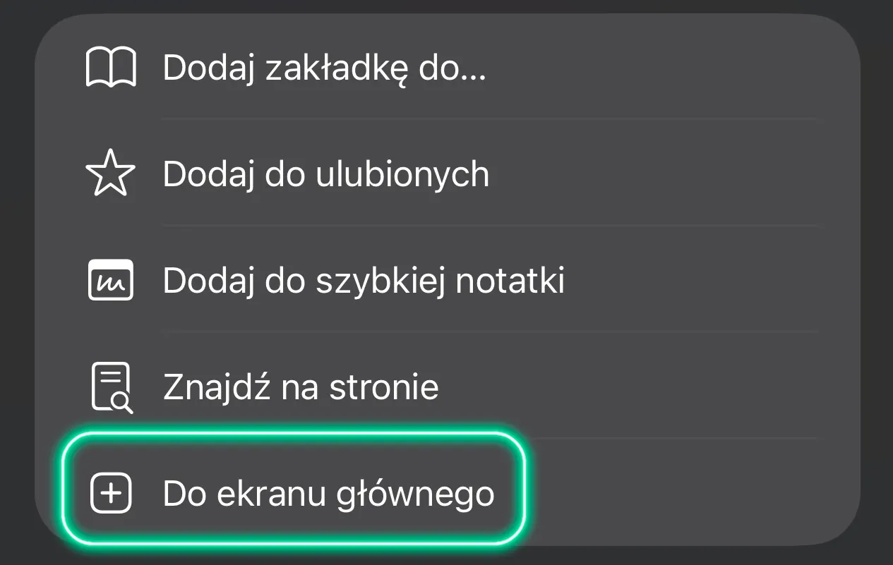 Instrukcja iOS krok 2